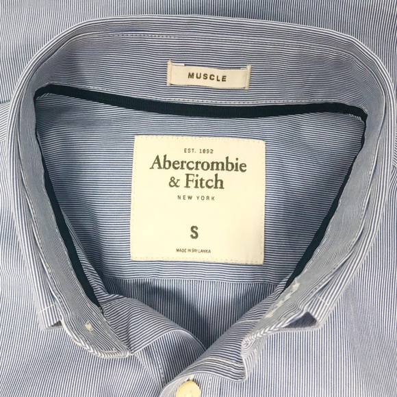 Abercrombie & Fitch L/S Muscle Fit Button Down Sm - Picture 3 of 8